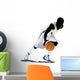 Dribbling College Basketball Wall Decal