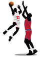 Block Dunk Basketball Wall Decal