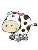 Cute Little Baby Cow Wall Decal