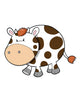 Cute Little Baby Cow Wall Decal