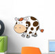 Cute Little Baby Cow Wall Decal