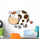 Cute Little Baby Cow Wall Decal