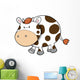 Cute Little Baby Cow Wall Decal