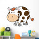 Cute Little Baby Cow Wall Decal