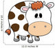 Cute Chunky Cow Wall Decal