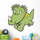Green Triceratops Baby Dinosaur Wall Decal