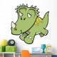 Green Triceratops Baby Dinosaur Wall Decal