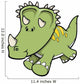 Green Triceratops Baby Dinosaur Wall Decal
