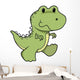 Baby Green Tyrannosaurus Dinosaur Wall Decal