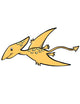 Yellow Pterodactyl Baby Dinosaur Wall Decal
