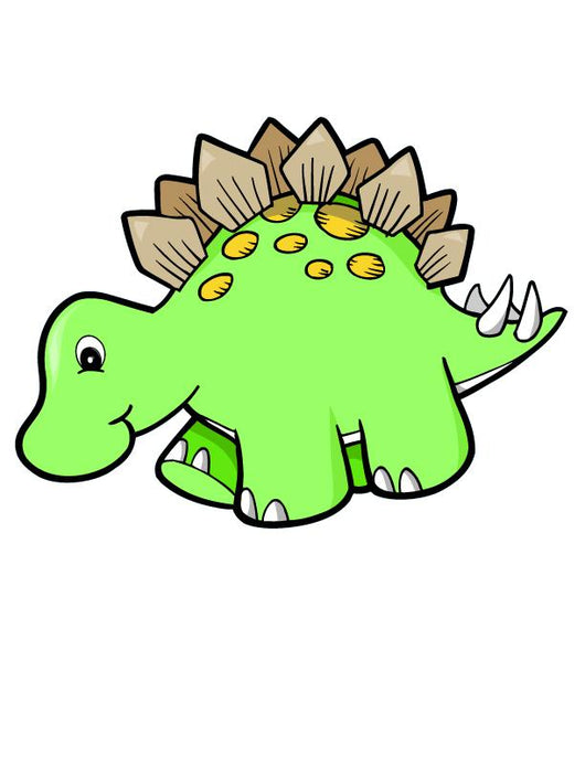 Green Stegosaurus Baby Dinosaur Wall Decal