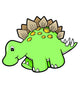 Green Stegosaurus Baby Dinosaur Wall Decal