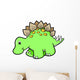 Green Stegosaurus Baby Dinosaur Wall Decal