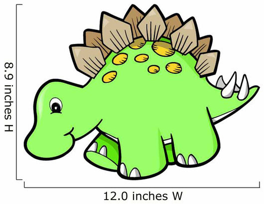Green Stegosaurus Baby Dinosaur Wall Decal
