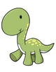 Green Longneck Baby Dinosaur Wall Decal