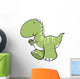 Green Marching Baby T-rex Wall Decal