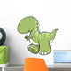 Green Marching Baby T-rex Wall Decal