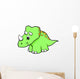 Green Speckled Baby Dinosaur Wall Decal