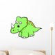 Green Speckled Baby Dinosaur Wall Decal