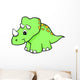 Green Speckled Baby Dinosaur Wall Decal