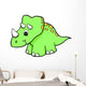 Green Speckled Baby Dinosaur Wall Decal