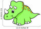 Green Speckled Baby Dinosaur Wall Decal
