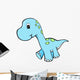 Blue Baby Dinosaur Wall Decal