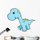 Blue Baby Dinosaur Wall Decal