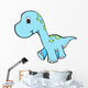 Blue Baby Dinosaur Wall Decal