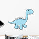 Blue Spiked Baby Dinosaur Wall Decal