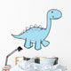 Blue Spiked Baby Dinosaur Wall Decal