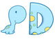 Baby Dinosaur with D Wall Decal