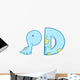 Baby Dinosaur with D Wall Decal