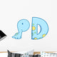 Baby Dinosaur with D Wall Decal