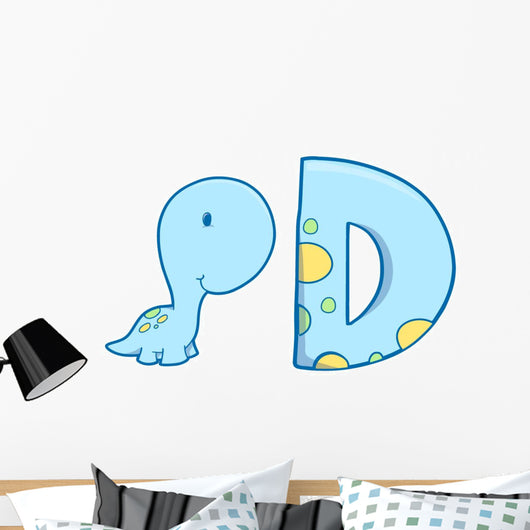 Baby Dinosaur with D Wall Decal
