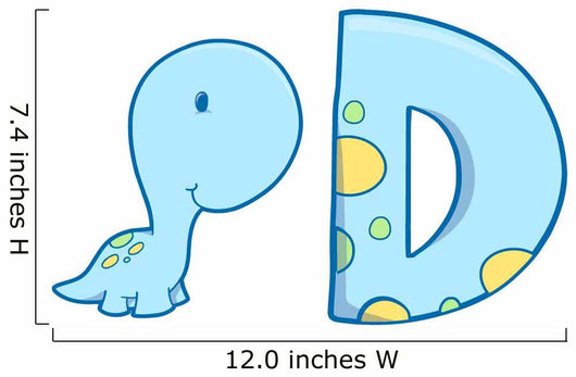 Baby Dinosaur with D Wall Decal