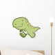Cute Green Dinosaur Wall Decal