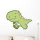 Cute Green Dinosaur Wall Decal