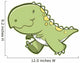 Cute Green Dinosaur Wall Decal