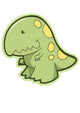 Chunky Green T-rex Dinosaur Wall Decal