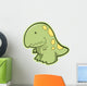 Chunky Green T-rex Dinosaur Wall Decal