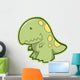 Chunky Green T-rex Dinosaur Wall Decal