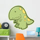 Chunky Green T-rex Dinosaur Wall Decal