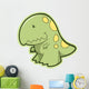 Chunky Green T-rex Dinosaur Wall Decal