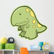 Chunky Green T-rex Dinosaur Wall Decal