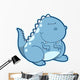 Chubby Blue Tyrannosaurus Dinosaur Wall Decal