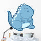 Chubby Blue Tyrannosaurus Dinosaur Wall Decal