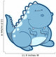 Chubby Blue Tyrannosaurus Dinosaur Wall Decal