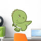 Shy Little Baby T-rex Wall Decal