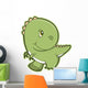 Shy Little Baby T-rex Wall Decal